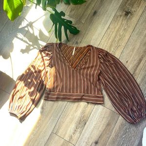 Free people crop tie back top